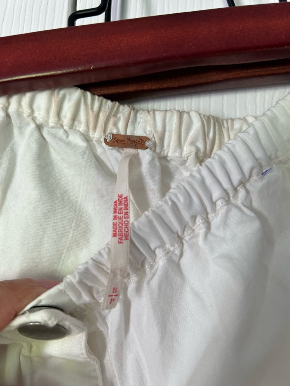 Free People Maxi Skirt Cotton Button Up Ivory Women Small Pockets New - Picture 5 of 13